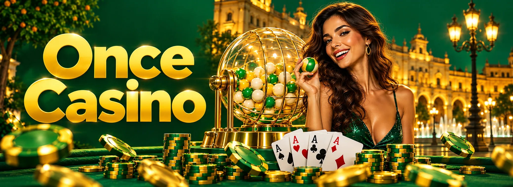 Banner de bienvenida de Once Casino con el bono del 100 % hasta 200 €